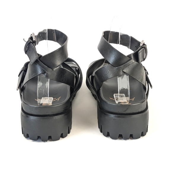NEW Sam Edelman Eleanora Ankle Strap Gladiator Lug Sole Black Sandal Siz… - Picture 9 of 16